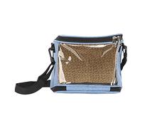 Kuuleyn Bird Carrier Bag,Portable Travel pet Hamster Bag,Transparent Lightweight Breathable Parrot Travel Cage for Cockatiels Parakeets Small Bird Rat Guinea Pig Squirrel Carrier (Blue)