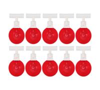Kuuleyn Bird Feeder, Chicken Coop Accessories, 10 Set Chicken Drinking Cup Automatic Water Drinker Big Red Plastic Bowl for Duck Bird Hen (G3/4)