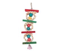 Kuuleyn Bird Foraging Toy,Parrots Biting Toy,Bird Chew Toys Foraging Toys Pine Wood Corn Husk Safe practical Bite Resistant Bird Chew Hanging Toys for Small Parrots