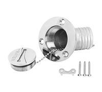 Kuuleyn Boat Gas Cap, Gas Cap for Boat, Boat Deck Filler with Key Cap Marine Stainless Steel Hardware for Yacht RV 45 Degrees 1.5in 38mm (WATER)