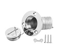 Kuuleyn Boat Gas Cap, Gas Cap for Boat, Boat Deck Filler with Key Cap Marine Stainless Steel Hardware for Yacht RV 45 Degrees 1.5in 38mm (FUEL)