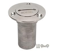 Kuuleyn Boat Gas Cap, Gas Cap for Boat, Deck Filler 316 Stainless Steel Right Angle 1.5 Inch Boat Filler Hardware with Key for Yacht Ship (DIESEL)