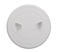 Kuuleyn Boat Hatch White, Boat Hatch Cover, Round Access Hatch Cover Marine out Deck Lid Plate Tightly Sealed for Marine Yacht Ship (4inch)
