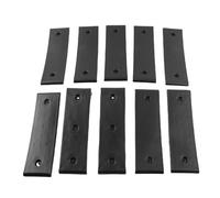 Kuuleyn Boat Trailer Bunk Slide Pads and Enders, Boat Trailer Glide Bunk Enders, 10 Piece Black Boat Trailer Bunk Slides Pads Easier Launching Loading 3 X 10in Reduces Friction for