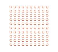 Kuuleyn Chicken Leg Bands, 100PCS 8mm Pigeons Identification Leg Rings, Poultry Bands No Words Pigeons Supplies (Orange)