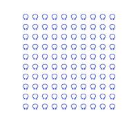 Kuuleyn Chicken Leg Bands, 100PCS 8mm Pigeons Identification Leg Rings, Poultry Bands No Words Pigeons Supplies (Dark Blue)