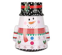Kuuleyn Christmas Cookie Candy Boxes,Roly Poly Shaped Storage Gift Box, Santa Claus Snowman Candy Cans Storage Box (Snowman Version)