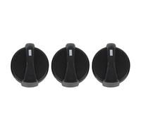 Kuuleyn Climate Control Knobs, 3Pcs AC Heater Blower Fan Control Knob 121-0001-000 Replacement for 330 335 357 367 375 378 379 384 386 387 (Black)