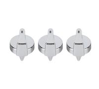 Kuuleyn Climate Control Knobs, 3Pcs AC Heater Blower Fan Control Knob 121-0001-000 Replacement for 330 335 357 367 375 378 379 384 386 387 (Cr Plated)