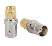 Kuuleyn Coaxial Connector,2pcs BNC Female to SMA Male Type RF Connector Coaxial Adapter Test Converter