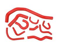 Kuuleyn Coolant Hose Kit, Silicone Radiator Hose Kit Radiator Tubing Water Coolant Heater Hose Tube Set for CR-X 1988 to 1991 (Red)