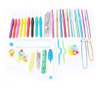 Kuuleyn Crochet Kit,Clover Crochet Hook,Knitting Tools Crochet Hooks Set Mark Buckle Needle Scissors Tape Kit DIY Craft Sewing Tools