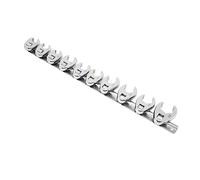 Kuuleyn Crowfoot Wrench Set, 10pcs Crows Foot Wrench Set, 10mm to 22mm Sizes Metric Nut for 3/8in Drive Ratchet