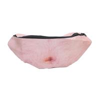 Kuuleyn Dad Belly Fanny Pack, PU Realistic Zipper,Large Capacity Beer Belly Waist Pocket Funny Gift Men’s Accessory Humor Design Travel Bag Comfortable Lightweight Novelty