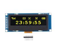 Kuuleyn Digital Display Module 2.23 Inch Display Module 128x32 Resolution Organic Light Emitting Diode Screen Module Ssd1305 Iicspi Comm (Pantalla amarilla MRC162D)