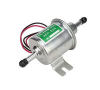 Kuuleyn Electric Fuel Pump, Universal 24V Car Boat Electric Fuel Pump Inline Filter Petrol (Silver)