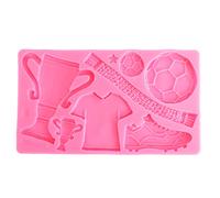 Kuuleyn Fondant Silicone Molds, Silicone Molds, Football Trophy Silicone Fondant Molds Clothes Shoes Cake Chocolate Mould DIY Baking Mold Pink