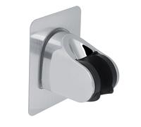 Kuuleyn Head Holder,Adjustable Shower Bracket Base,Metal Chromeplated Sturdy Durable Self Adhesive Drill Free Wall Mount 45 Degree Angle Adjustable for Househol