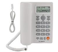 Kuuleyn Hotel Telephone, Landline Phone, Caller ID Telephone Hands-free Calling Home Office Hotel Landline Phone English with Telephone Cover and Connector Wire for Hotel or House(White)
