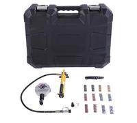 Kuuleyn Hydraulic AC Hose Crimper Kit, AC Hose Crimping Tools, Hydraulic AC Hose Crimper Kit with 12 Dies Manual Handheld AC Crimping Tool for Car Air Conditioning Hose Repair
