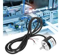 Kuuleyn Incremental Encoder, Encoder 3000-6000 rpm AB 2-Phase Incremental 5-24V DC Solid Shaft Encoder for Office Automation Engineering(100B)