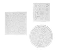 Kuuleyn Juego de moldes con Forma de engranaje de silicona, 3 piezas, molde de silicona con engranaje, Estilo Punk de dibujos animados, Espejo Industrial, Flash, molde