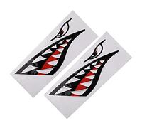 Kuuleyn Kayak Sticker,2pcs Waterproof DIY Funny Shark Teeth Mouth Sticker, Boat DIY Accessories, Decal Car Kayak Boat Truck Decoration