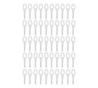 Kuuleyn Lawn Mower Blade, 50pcs Grass Trimmer Plastic Blades Lawn Mower Parts Fit for BOSCH ALM 28 / ALM 30 / ART 23 Accu/ART 23 U(White)