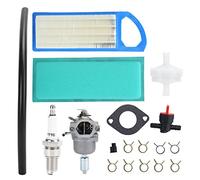 Kuuleyn Lawn Mower Carburetor Kit, Fuel Filter Set, Aluminum Stable Replacement Accessory for 796109 591731 594593 Lawn Mower Garden Yard Grass Cutting Power To