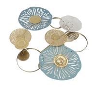 Kuuleyn Lotus Flower Wall Decor, Lotus Leaf Wall Decoration, Wall Iron Decoration Lotus Shape with Mirror Metal Wall Art for Dining Room Restaurant