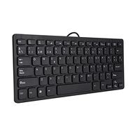 Kuuleyn Mini 78 Keys Wired Keyboard, Wired Mini Portable Spanish Keyboard Ultra Thin USB Interface for Desktop Computer Ultra-thin 78 Keys for Office and Games