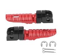 Kuuleyn Motorcycle Foot Pegs, Pair of Front Foot Pegs Pedals Motorcycle Modification Fit for CB125R CB300R CB1300SF CB600F (Red)