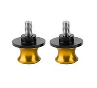 Kuuleyn Motorcycle Swing Arm Spool, 2pcs 8mm Motorcycle CNC Aluminum Alloy Rear Stand Swing Arm Spool Sliders Stand Swingarm Bobbins(金色)