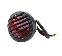Kuuleyn Motorcycle Tail Brake Light, Motorcycle Tail Lights, Brake Taillight, Black Round Motorcycle Tail Brake Light for Bobber Chopper Scooters ATV