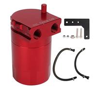 Kuuleyn Oil Catch Can Tank, Oil Separator Tank, Oil Catch Pot Oil Trap Kit, Oil Catch Can Aluminium Alloy Fuel Separator Reservior Trap Tank Replacement for 1500 (Red)