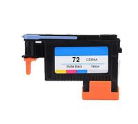 Kuuleyn Print Head, Print Head Replacement Kit, HP 72, Print Head for HP, Print Head Cleaning Hp, Printhead Fit for HP72 T1100 T1200 T610 T790 Series(C9384A Matte Black/Yellow)