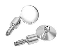 Kuuleyn Rearview Mirrors,1 Pair 7/8" Round Handlebar Bar End Rear View Mirrors Sidemirrors for Universal Motorcycle Motorbike Scooter (silver)