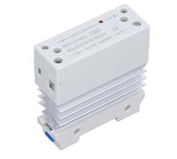 Kuuleyn Relé de estado sólido, entrada de a 3 Salida de 32 V 5 SSR monofásico de riel de 220 V 10 A con disipador de calor