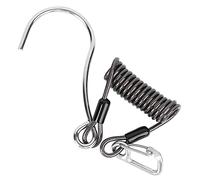 Kuuleyn Scuba Diving Reef Hook, Stainless Steel Reefing Hook, Spring Anti Lost Rope Single End Marine Grade Sports Stainless Steel Coral Rock Drift Diving Hook Accessory (Black)