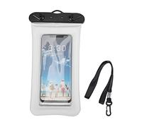 Kuuleyn Sealed Floating Inflatable Mobile Phone Case,Waterproof Bag Dry Cover Universal Fit Swimming Diving Beach Pool Floating Phone Pouch Touch Sensitive Underwater Photography (White)