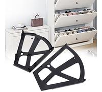 Kuuleyn Shoes Drawer Cabinet Hinges Home Plastic Hollowed Two Layers Shoe Cabinet Shelf Rack Holder Hinges Accessory Home Plastic Hollowed Two Layers Shoe Accessory(black)