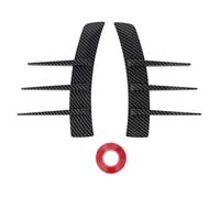Kuuleyn Side Fender Vent Trim Covers, 1 Pair Bumper Side Air Vent Trim Universal Car Mudguard Side Vents Stickers Soft Fins Spoiler Kit for 1 Series E90 E91 (Carbon Fiber Style)