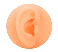 Kuuleyn Silicone Ear Acupuncture Practice Model,Reusable Simulation Left Ear Display Tool,Fake Ear Model Medical Training Aid Anatomical Study Prop Durable Material (Right Ear)