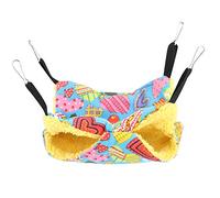 Kuuleyn Small Pet Animal Hamster Warm Winter Double Deck Hammock,Hanging Pet Cage Rest Bed,Cotton Soft Sturdy Durable Easy Clean Fashion Design Bed with Hooks for Hamster Small Pet