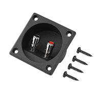 Kuuleyn Speaker Box Terminal, Speaker Connectors Terminal, Speakers Terminal Box Push Spring Type 2 Binding Post Cable Connector Acoustic Components