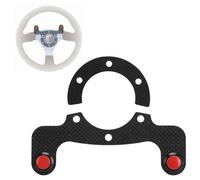 Kuuleyn Steering Wheel Horn Button, Carbon Fiber External Horn Button Kits for MOMO/OMP/Nardi/Sparco 6 Bolts Steering Wheel(Dual Button)