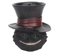 Kuuleyn Succulent Pots,Black Cat Planter,Unique Black Cat Head Little Planter Pot,Flower Pot Cat Style Bottom Drainage Hole 9x9.5x10.5cm Resin Material Decorative Practical Desktop Cactus Pot