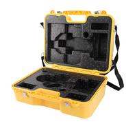Kuuleyn Surveying Instrument Carrying Case Yellow Storage Organizer Box PP Carrying for Level Theodolite Total Station Prism Set Prism Set Sturdy Easy to Carry Double Lock Des