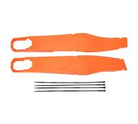 Kuuleyn Swing Arm Protectors 1 Pair Swingarm Guard Left Right Rear Swing Arm Cover Protector Fit for EXC 125 200 250 300 350 400 450 500 (Orange Frosted)