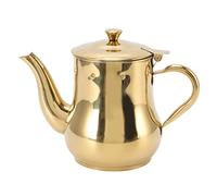 Kuuleyn Tea Kettle, Kitchen Oil Pot, 500ml Coffee Tea Kettle Stainless Steel Seasoning Containing Tea Pot for Coffee Kitchen(Gold)